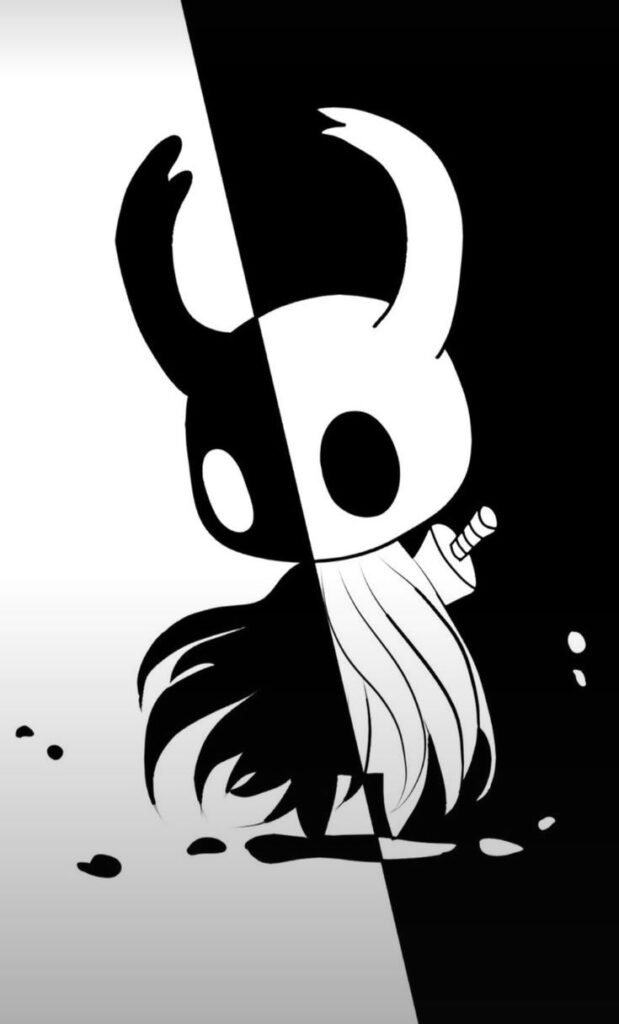 Hollow knight pfp black and white
