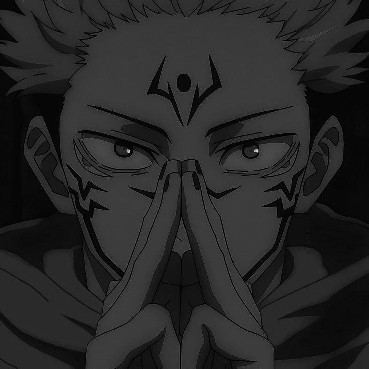 Sukuna PFP Black and White