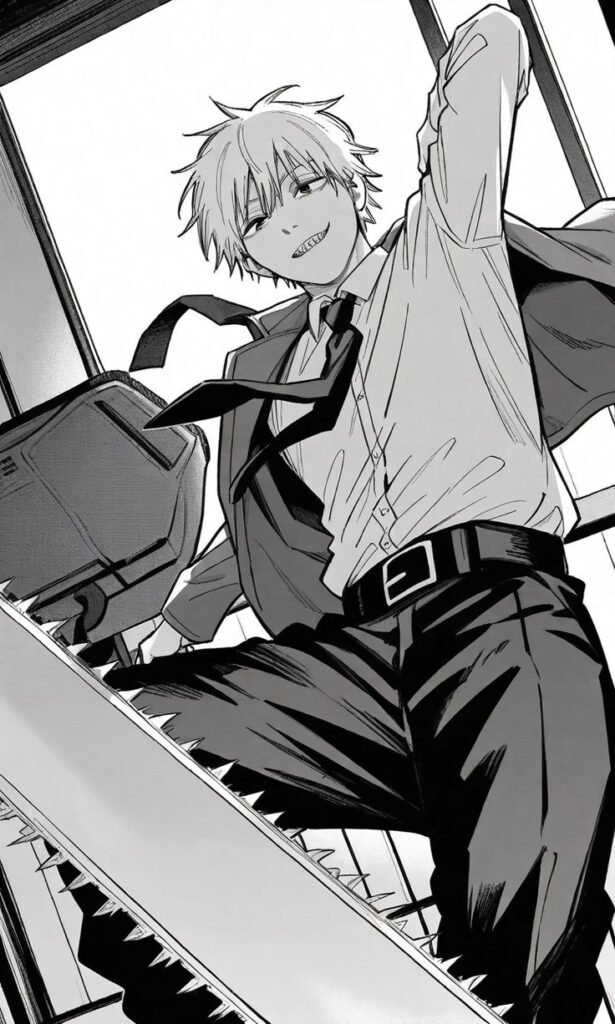 Denji PFP Black And White