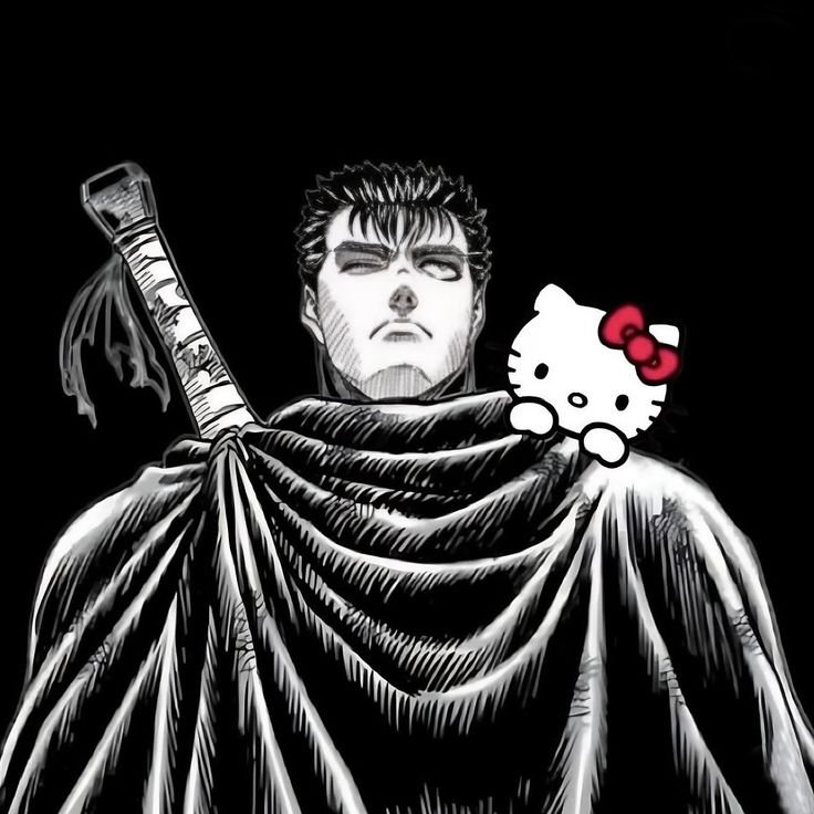 Guts pfp black and white