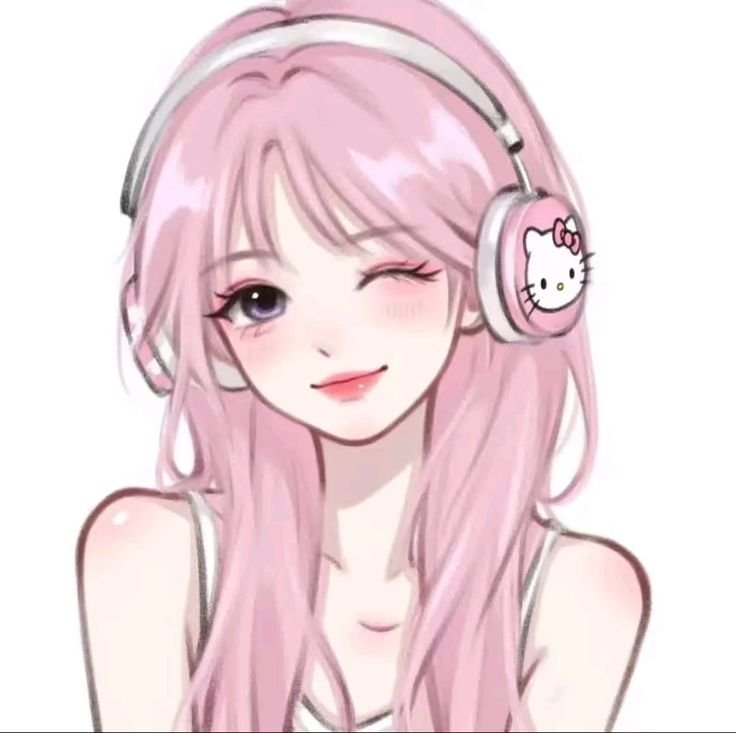 Aesthetic Cute Pink PFP Girl
