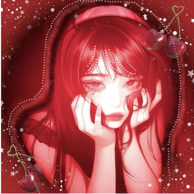 Cute Red PFP Aesthetic