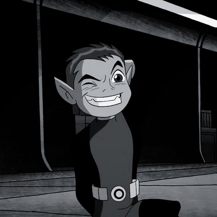 Beast Boy PFP Black And White