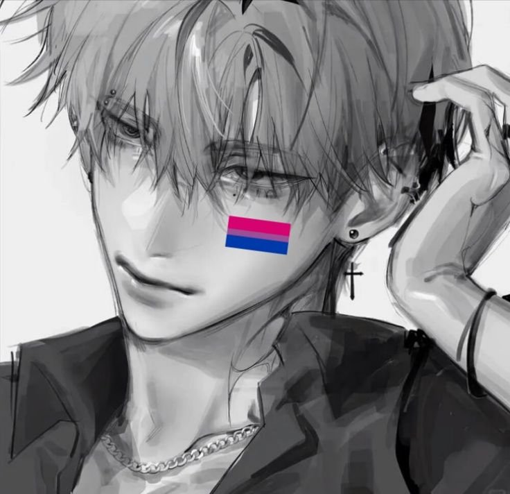 Bisexual PFP Black And White