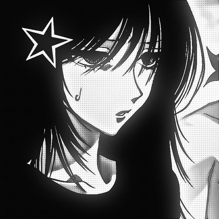 Discord Girl PFP Black And White