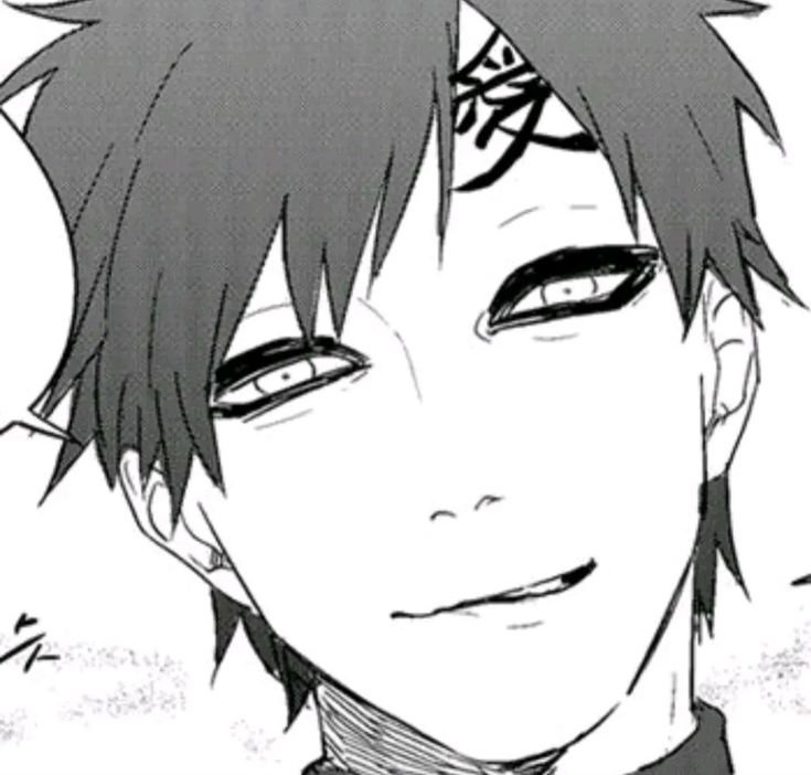 Gaara PFP Black And White
