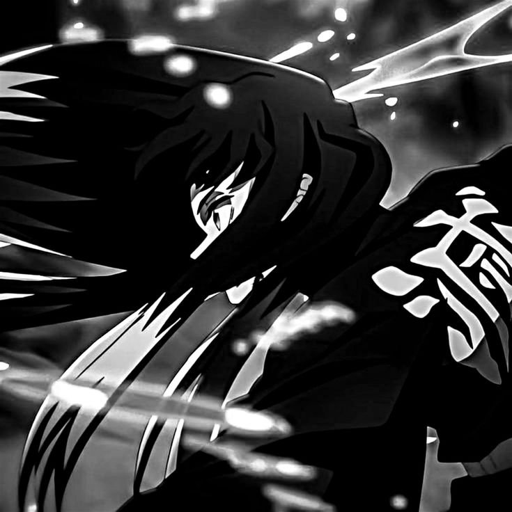 Muichiro PFP Black And White